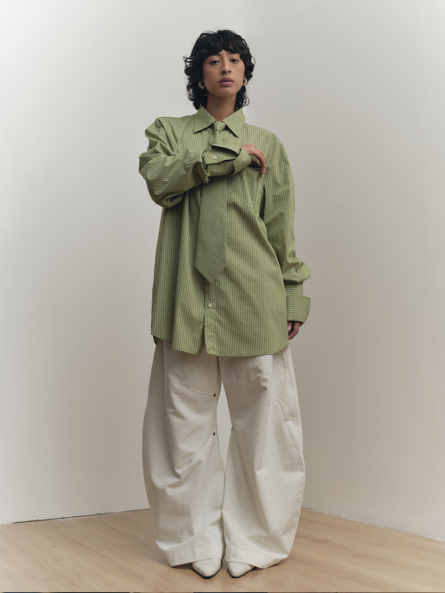 The R.E.D. long sleeve shirt in Pear Green