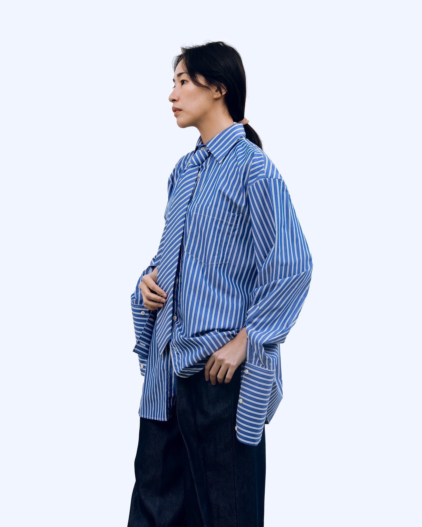 THE R.E.D. LONG SLEEVE SHIRT in Oxford Blue