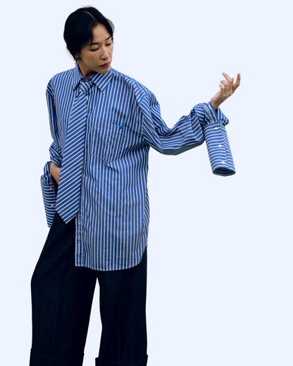 THE R.E.D. LONG SLEEVE SHIRT in Oxford Blue