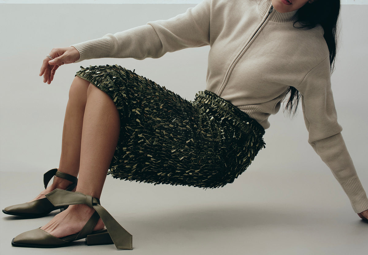 THE TAB SLINGBACK in Artichoke