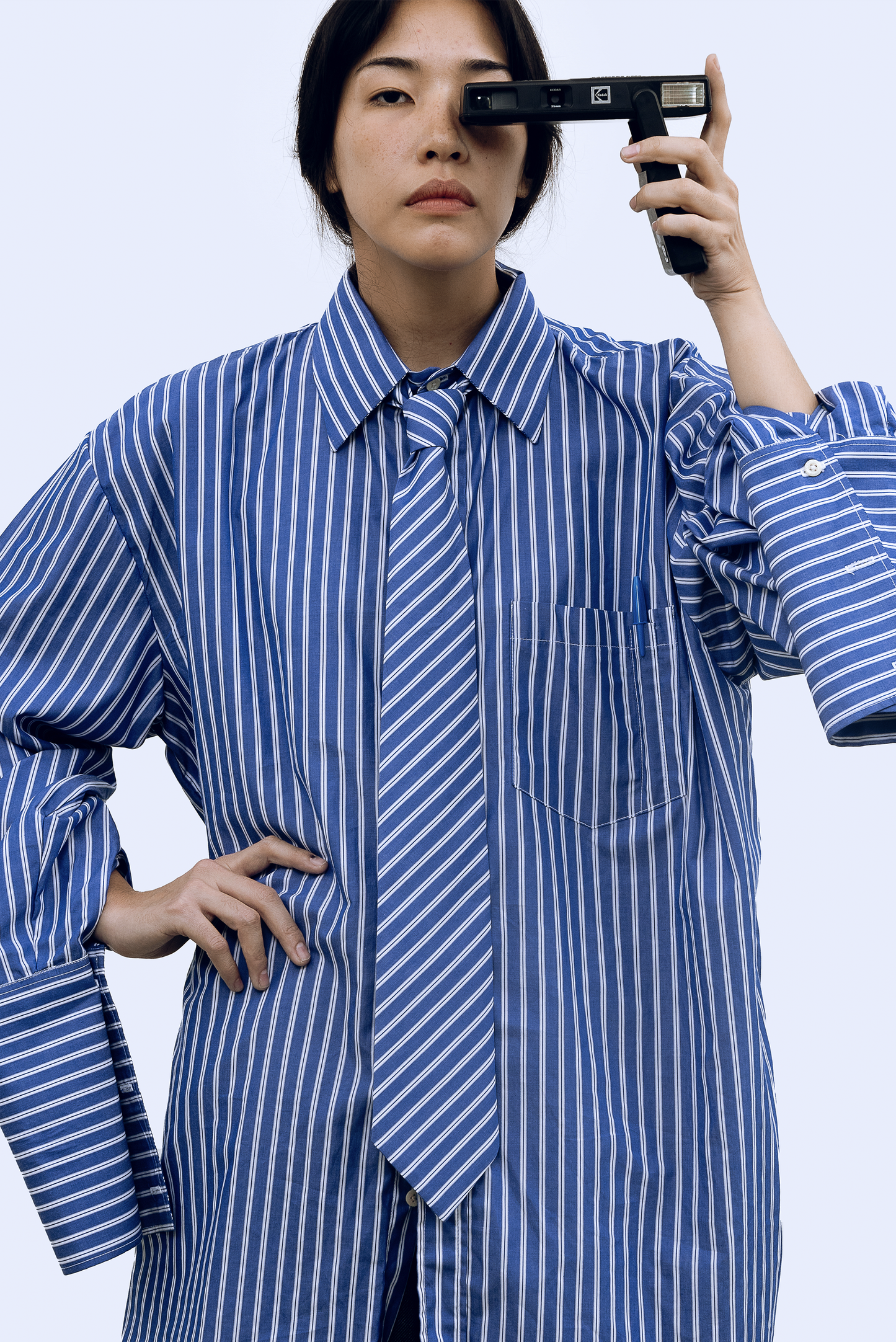 THE R.E.D. LONG SLEEVE SHIRT in Oxford Blue